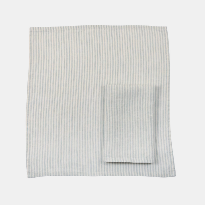 Raine & Humble | Linen Stripe Napkin - Sky Grey | Shut the Front Door