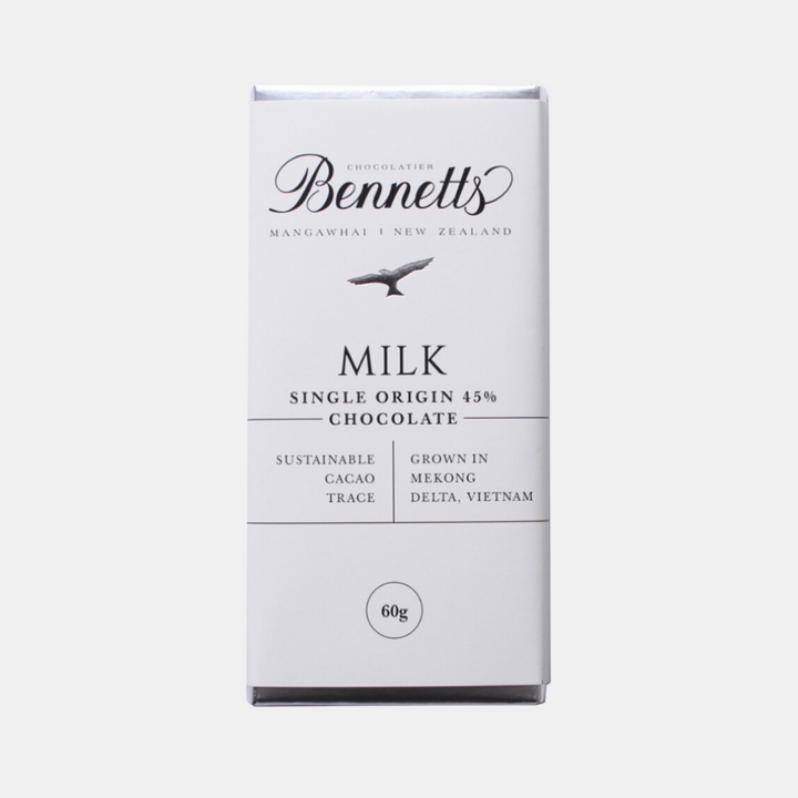 Bennetts Of Mangawhai | Bennetts 60g Bar Milk Chocolate | Shut the Front Door