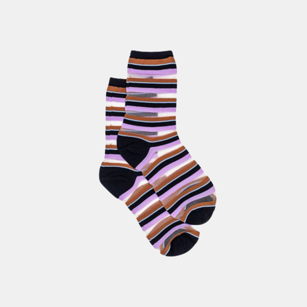 Antler NZ | Sheer Stripe Sock - Lilac | Shut the Front Door