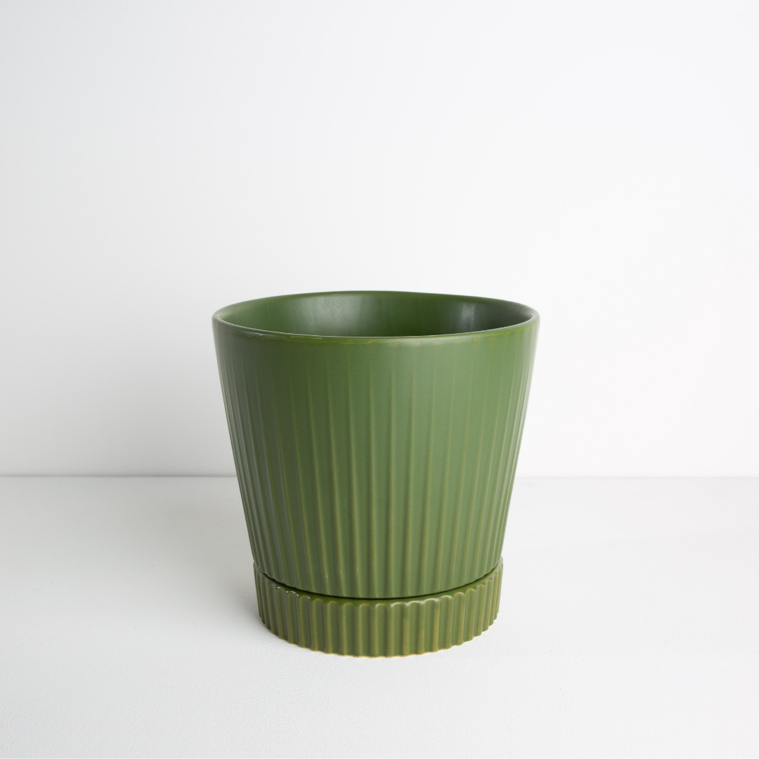 indie plant pots Indie Planter Medium - Olive | Garcia Home