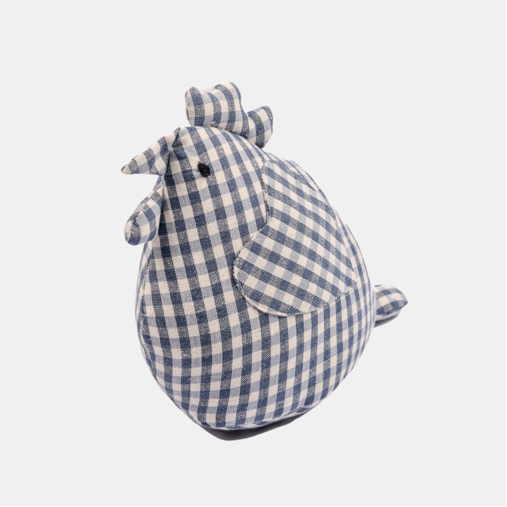 Raine & Humble | Henrietta Gingham Door Stopper - Blueberry | Shut the Front Door