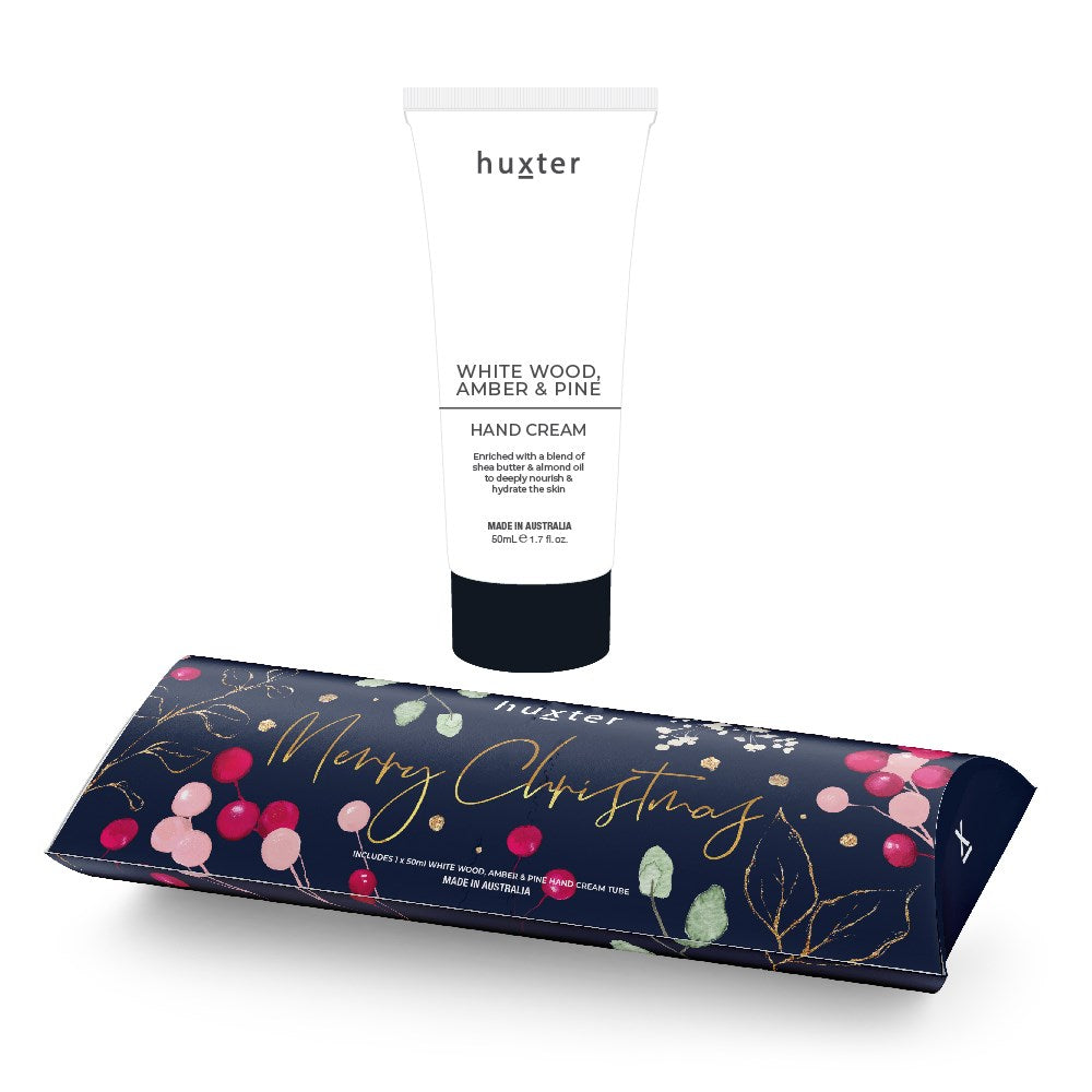 Huxter | BON BON Navy Hand Cream - White Wood, Amber & Pine | Shut the Front Door