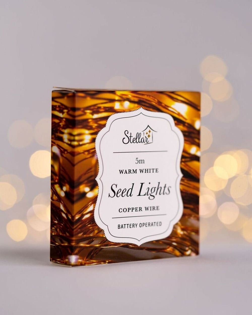 Stellar Haus | 50 LED Seed Light String Copper Warm White 5m | Shut the Front Door
