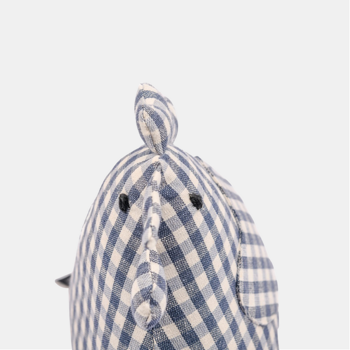 Raine & Humble | Henrietta Gingham Door Stopper - Blueberry | Shut the Front Door