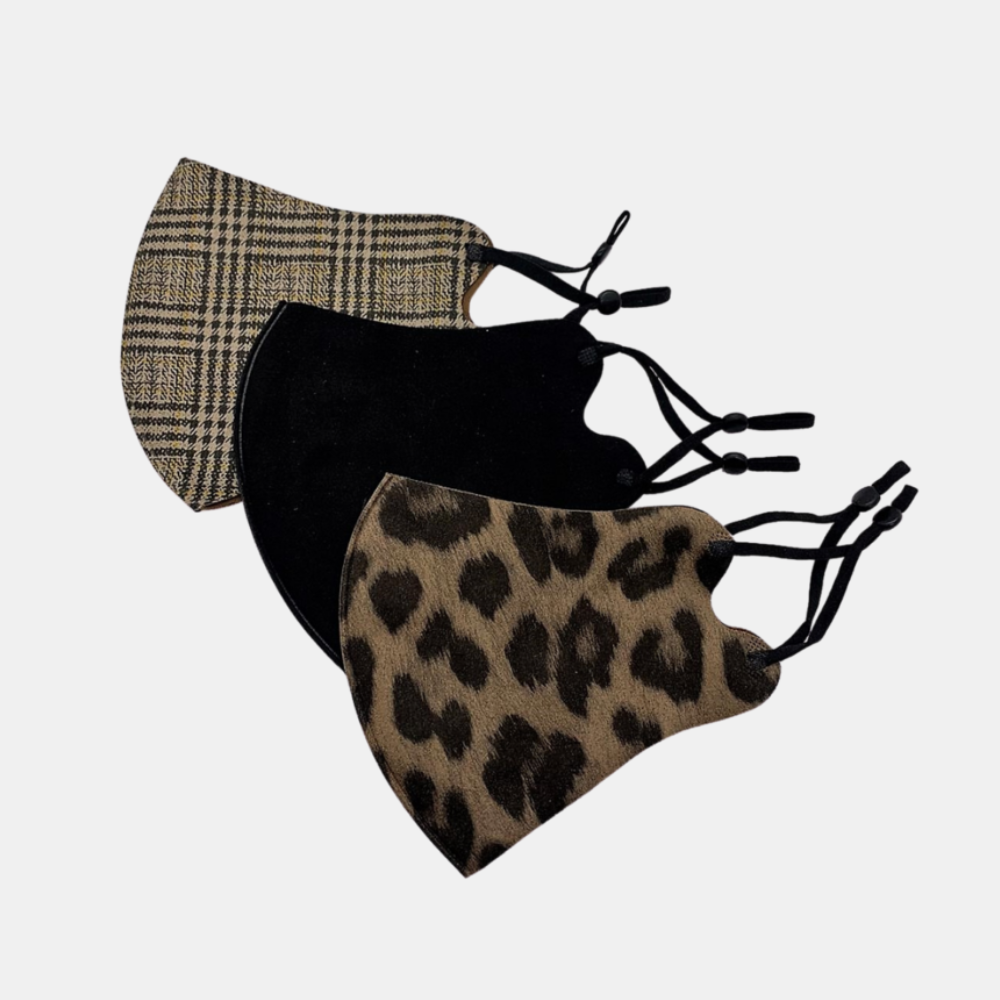 Queen of the Foxes | Face Masks Animal/Black/Plaid - Pack of 3 | Shut the Front Door