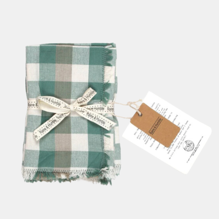 Raine & Humble | Double Check Napkin S/4 - Aqua Storm | Shut the Front Door