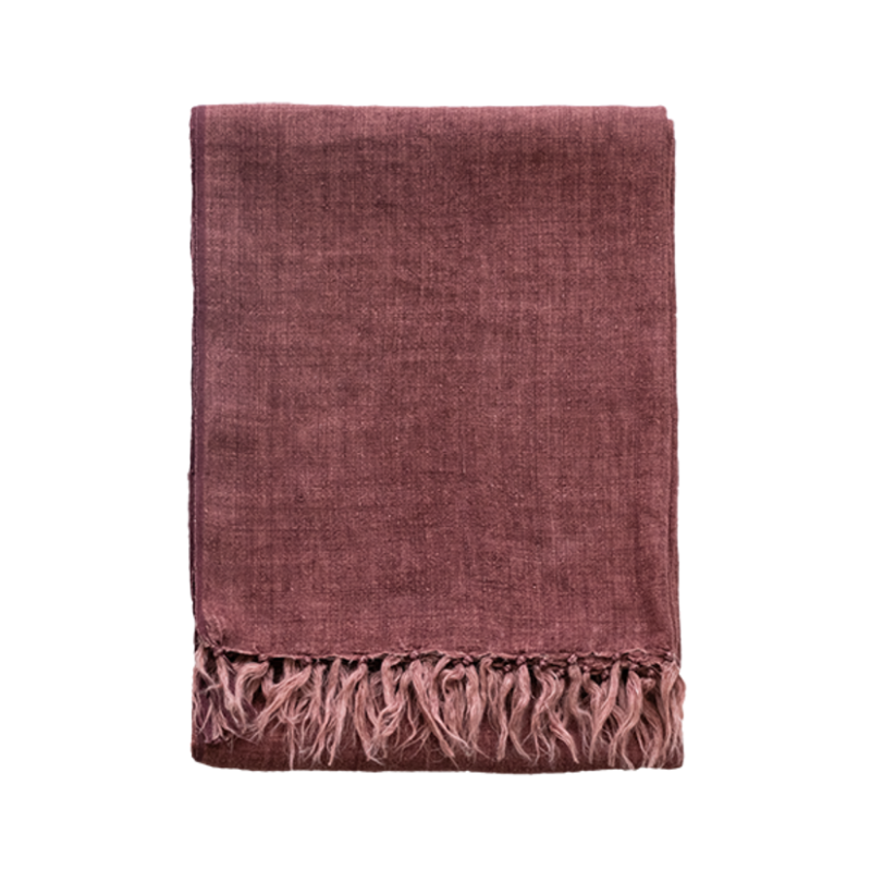 Mulberi | Indira Linen 130x170cm Throw - Red Clay | Shut the Front Door