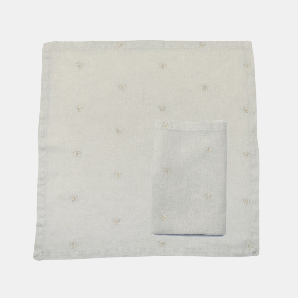 Raine & Humble | Mason Bee Linen Napkin - Sky Grey | Shut the Front Door