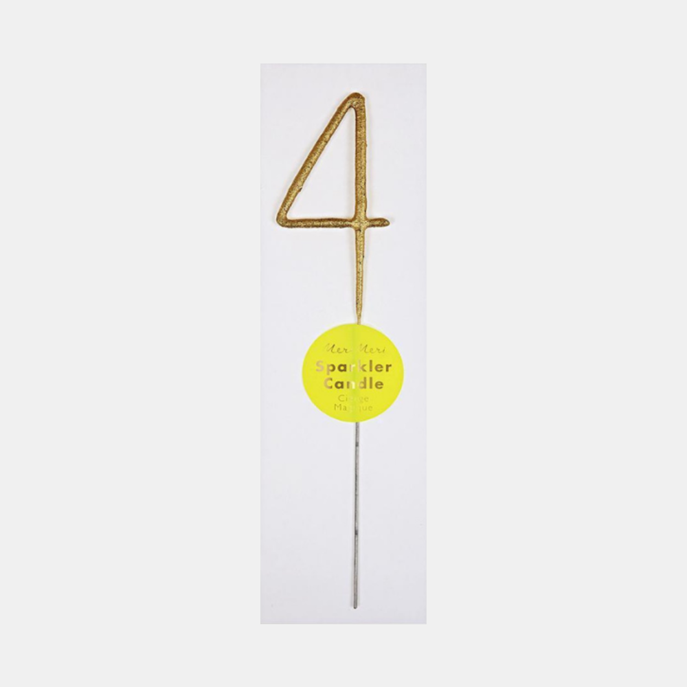 Meri Meri | Sparkler Candle Number 4 | Shut the Front Door
