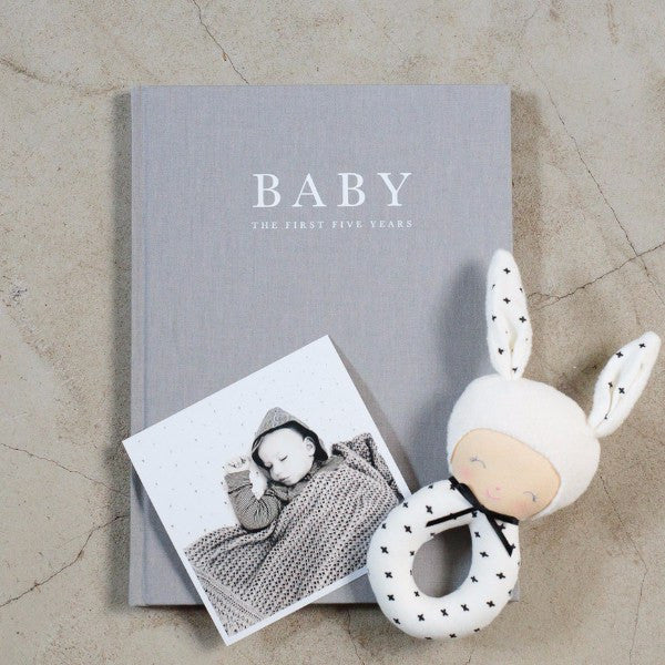 Write to Me Stationery | Baby Journal - Birth to Five Years Grey | Shut the Front Door