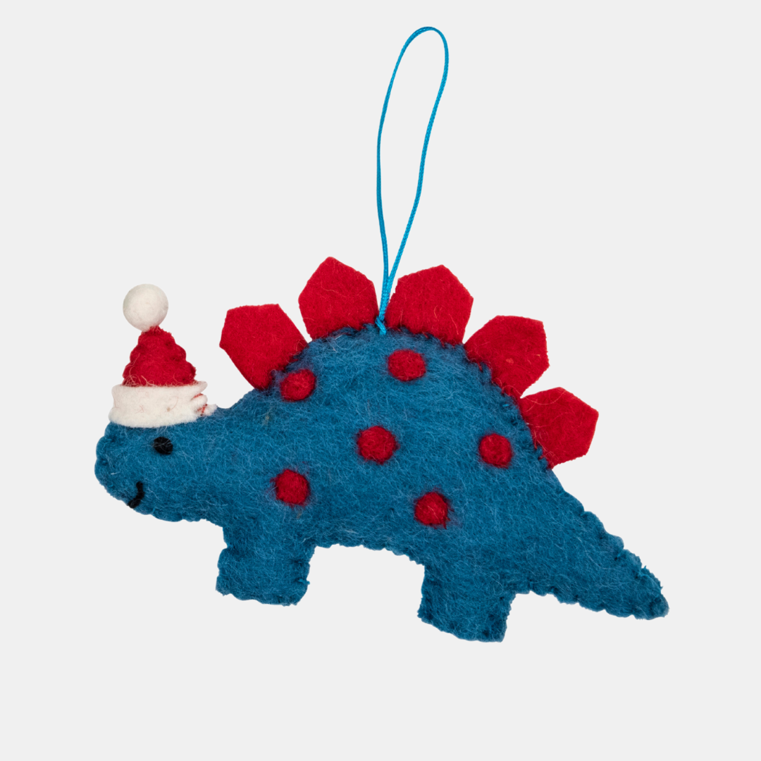 Pashom | Hanging Xmas Dinosaur Decoration - Blue | Shut the Front Door