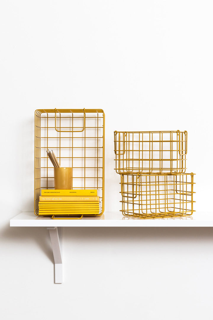 Mustard | Basket Small - Mustard | Shut the Front Door