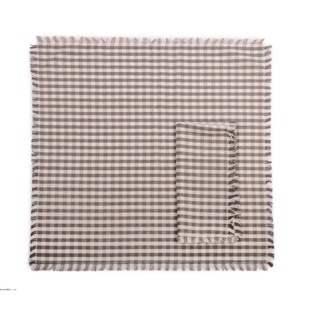 Raine & Humble | Gingham Napkin S/4 - Ash | Shut the Front Door