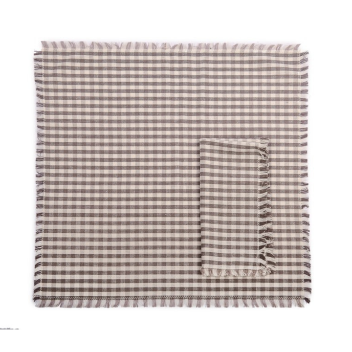 Raine & Humble | Gingham Napkin S/4 - Ash | Shut the Front Door