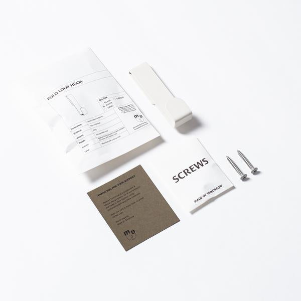 Made of Tomorrow | Fold Loop Hook - White | Shut the Front Door