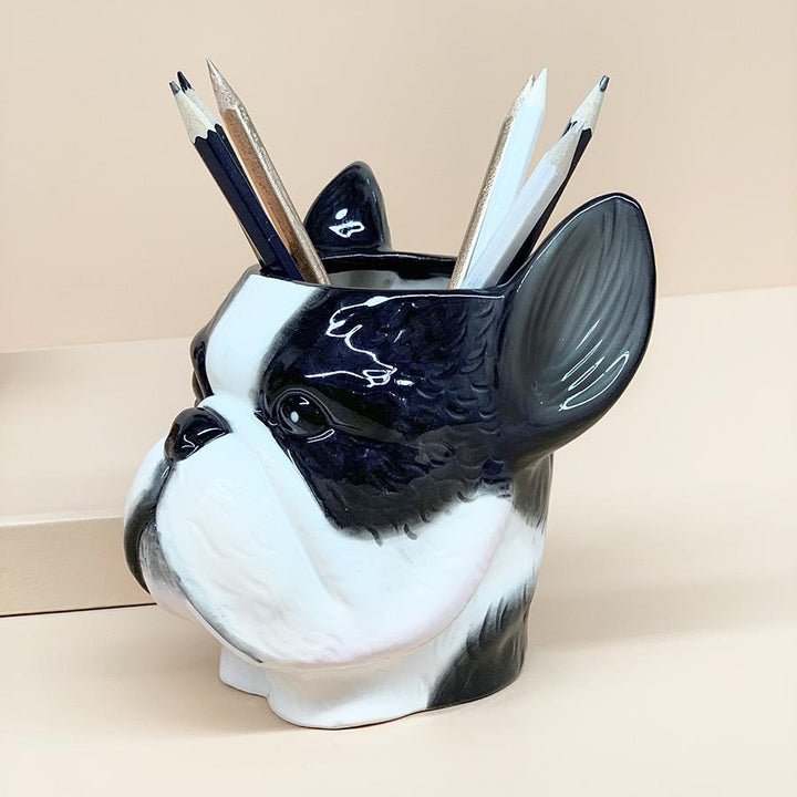White Moose | Ceramic Planter - Frenchie | Shut the Front Door