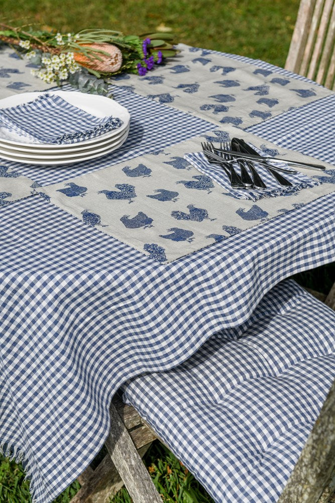 Raine & Humble | Henrietta Placemat S/4 - Blueberry | Shut the Front Door