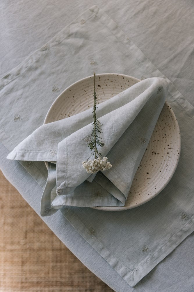 Raine & Humble | Mason Bee Linen Napkin - Sky Grey | Shut the Front Door