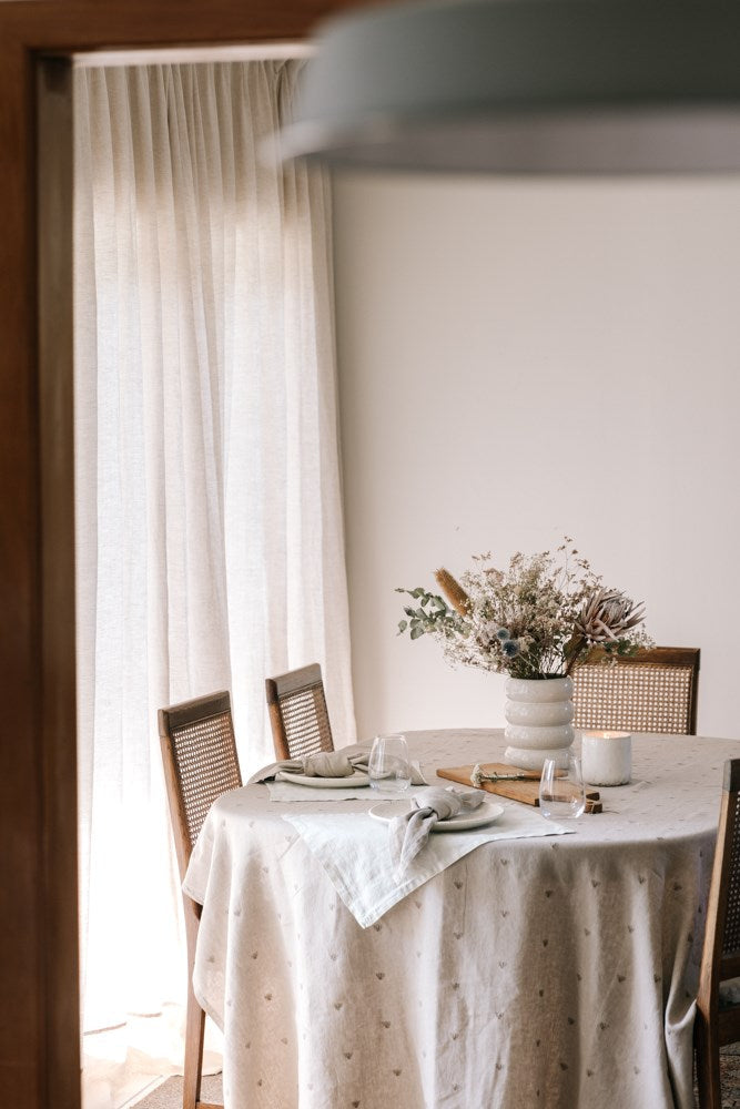 Raine & Humble | Mason Bee Linen Placemat - Sky Grey | Shut the Front Door