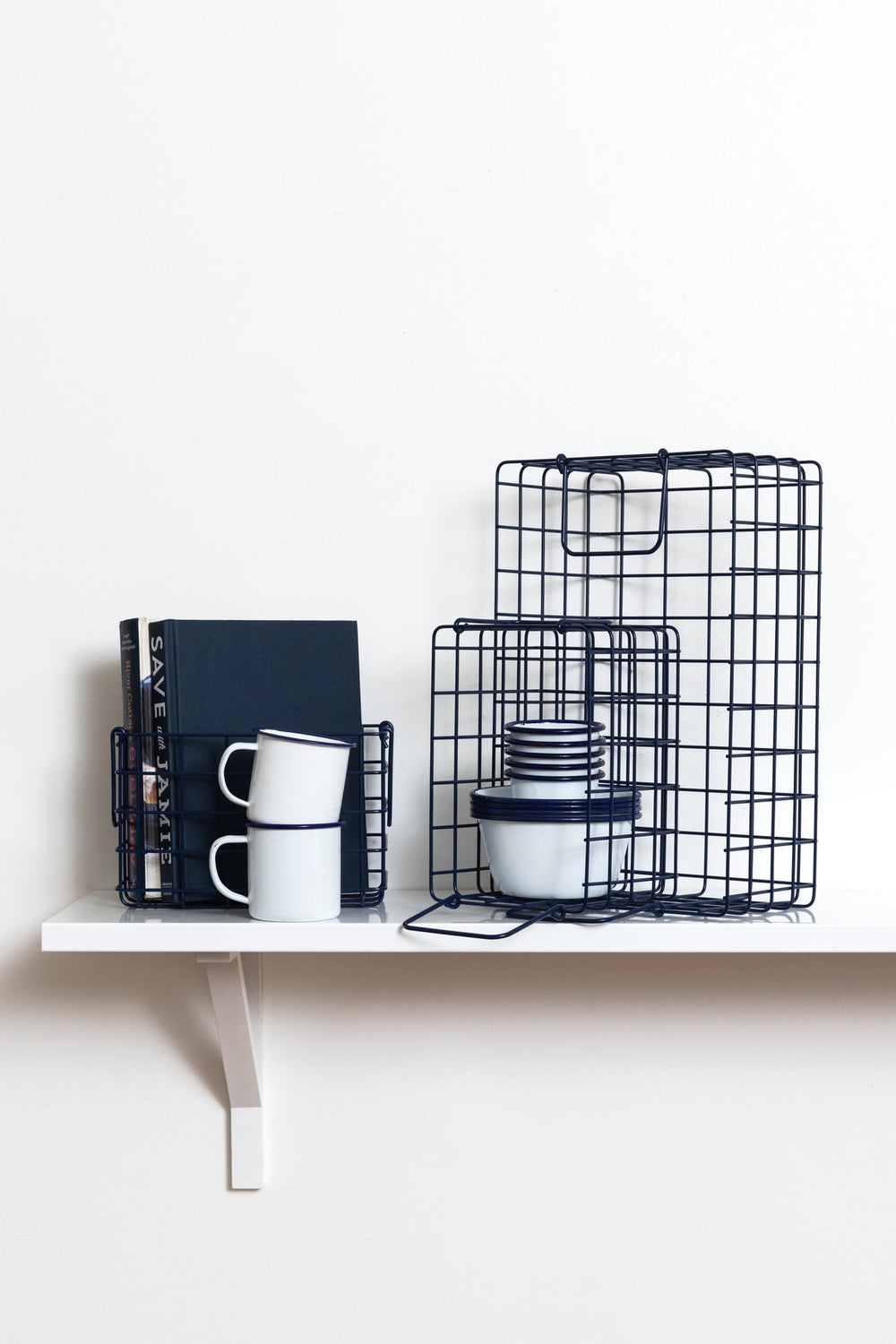 Mustard | Basket Small - Navy | Shut the Front Door