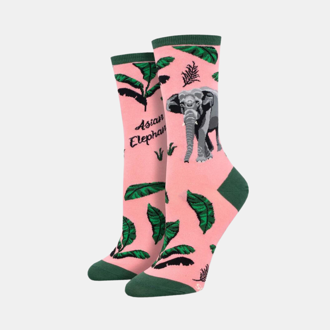 Socksmith | Women's Socks Asian Elephant - Pink | Shut the Front Door