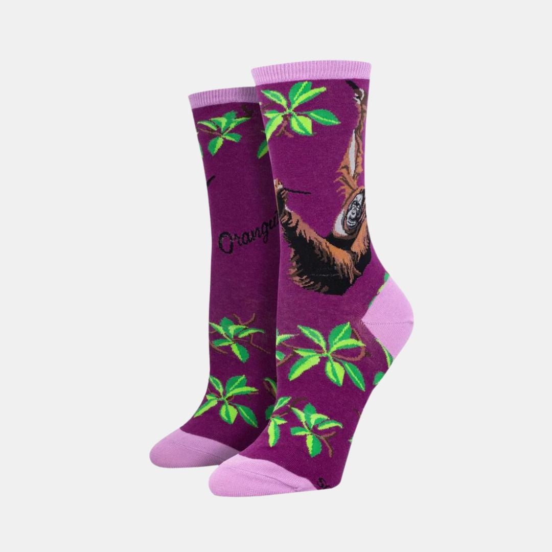 Socksmith | Women's Socks Orangutan - Purple | Shut the Front Door