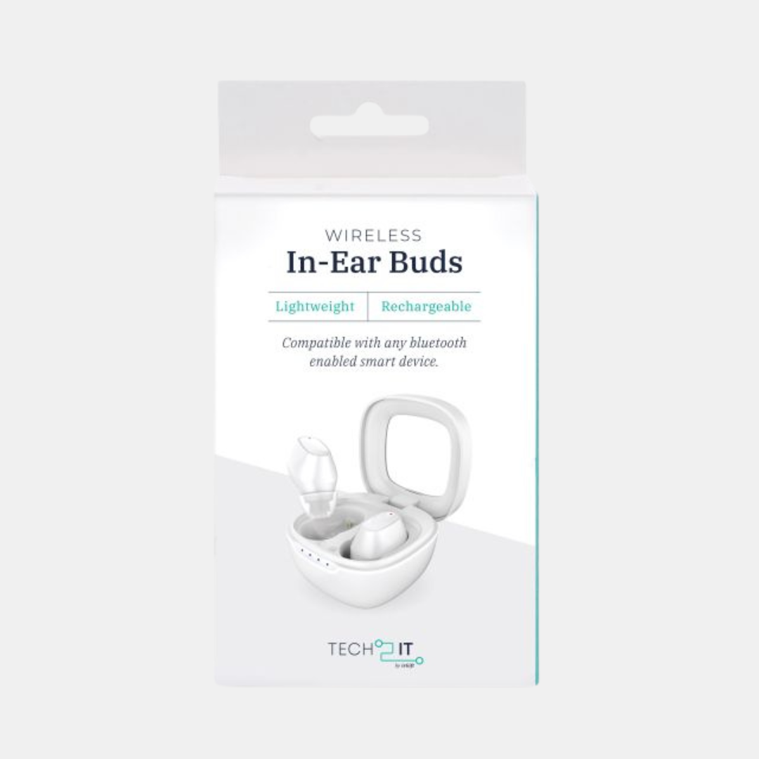 IS Gifts | Wireless In-Ear Buds - White | Shut the Front Door