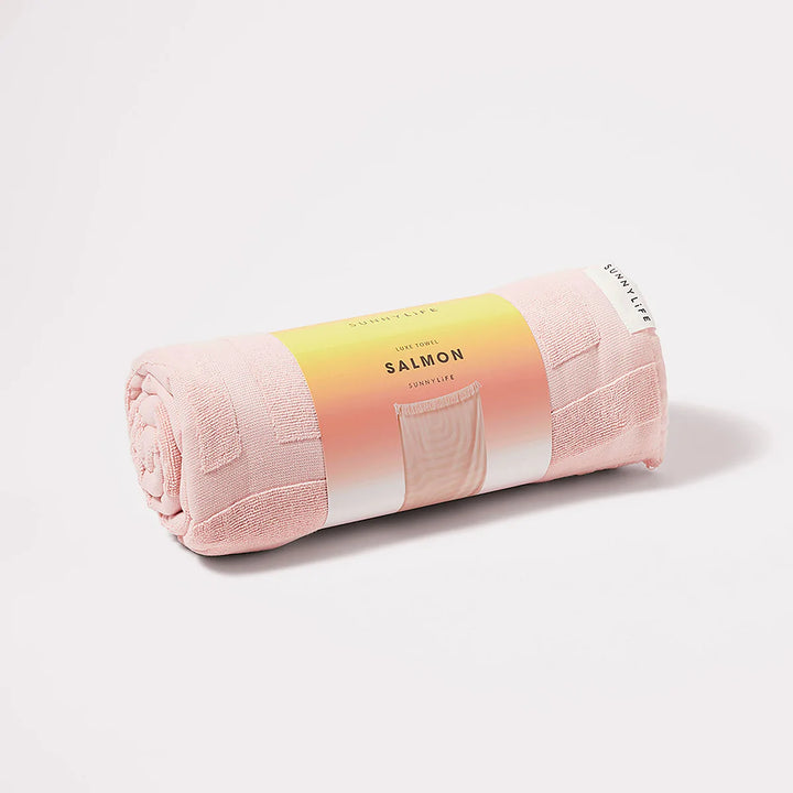 Sunnylife | Luxe Towel - Surf Salmon | Shut the Front Door