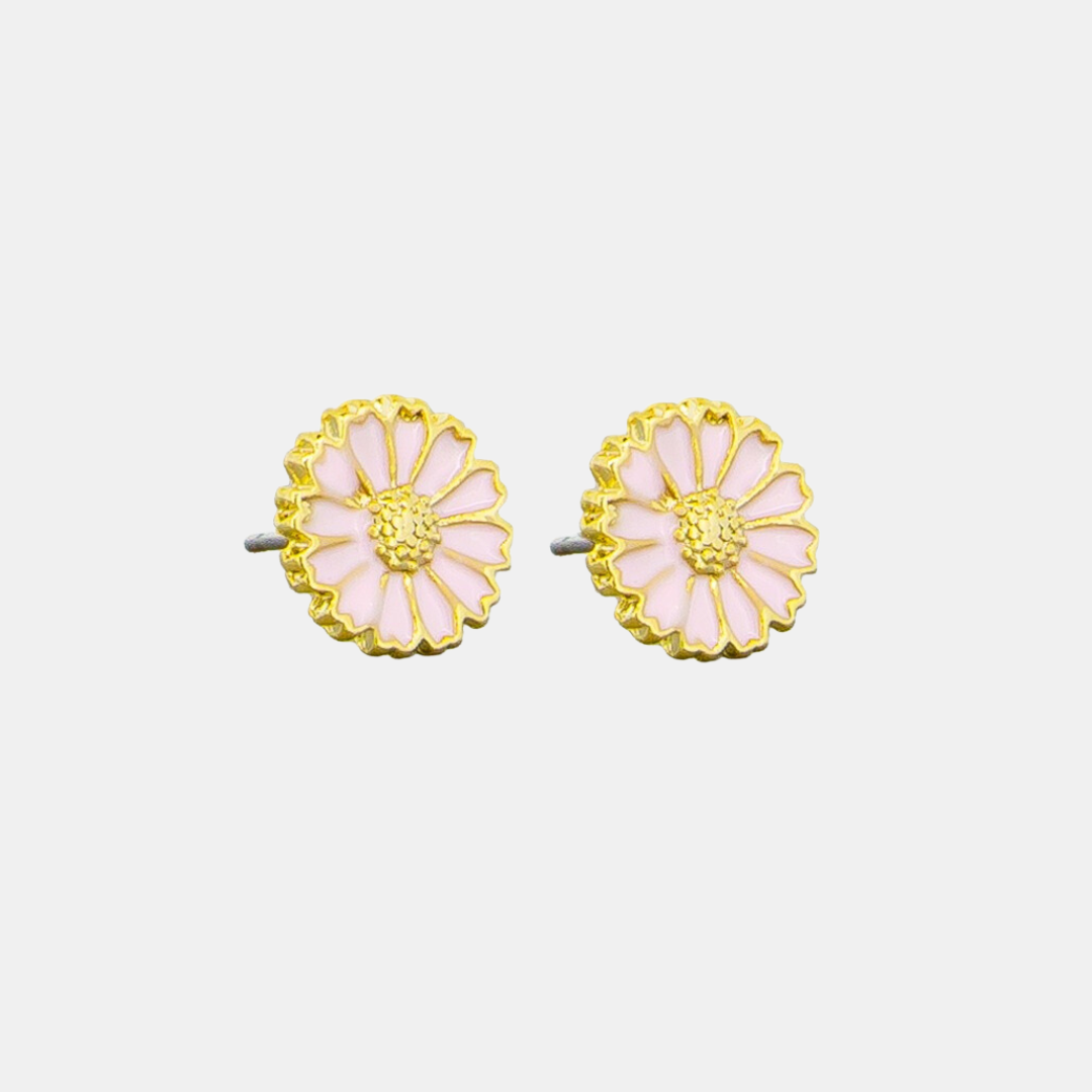 Enamel daisy earrings on sale