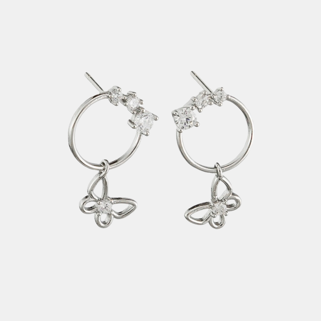Tiger Tree | Earring Crystal Butterfly Ring - Silver | Shut the Front Door