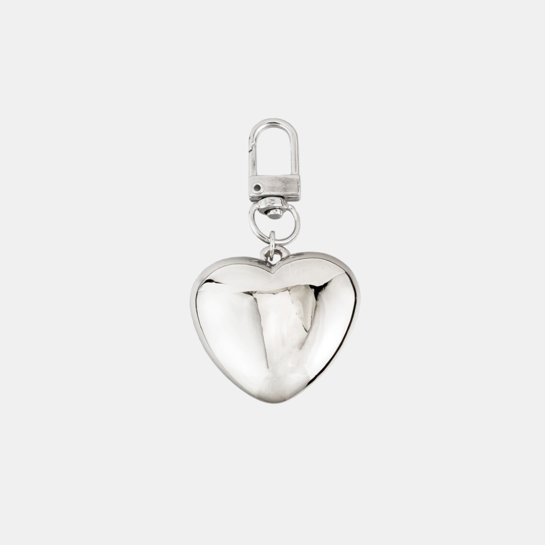 Tiger Tree | Heart Key Chain - Silver | Shut the Front Door