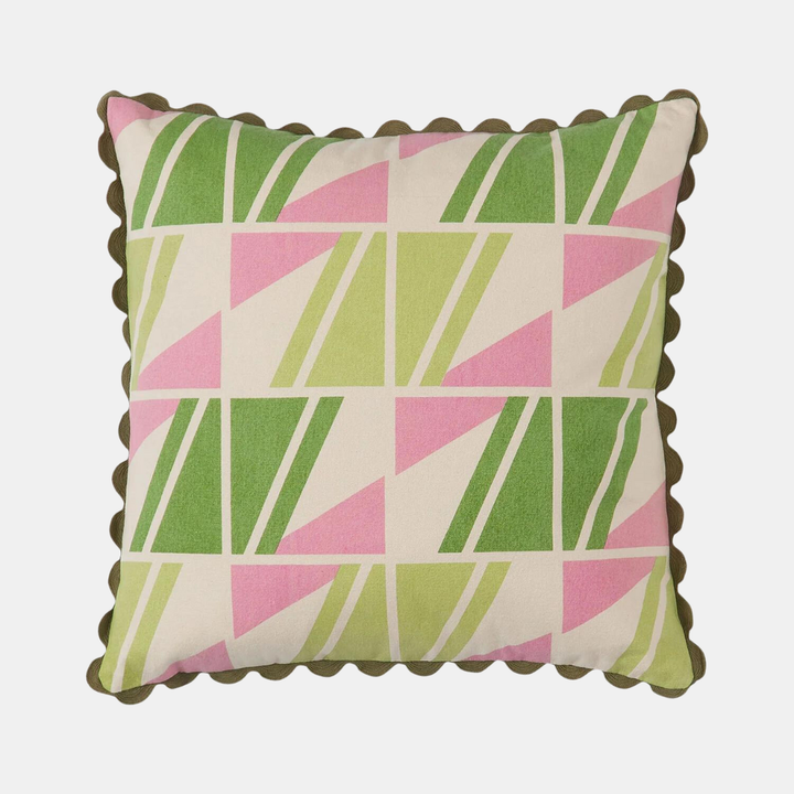 SAGE & CLARE | Brae Print Cushion - Bay Leaf | Shut the Front Door