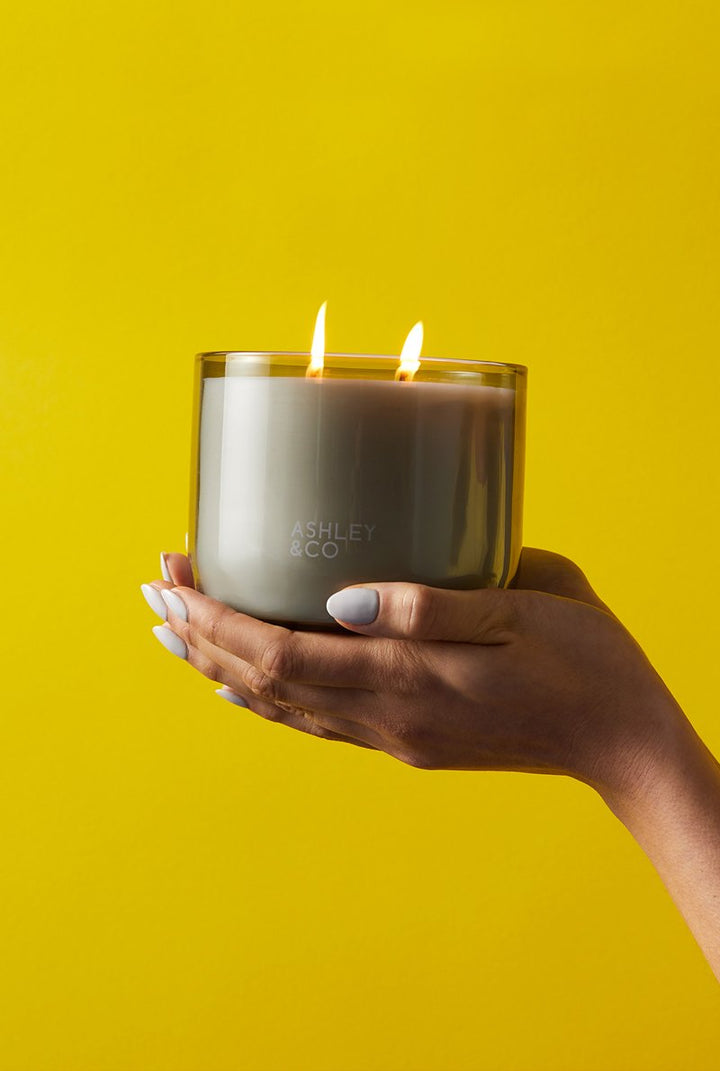 Ashley & Co | Waxed Perfume XL Candle - Tui & Kahilli | Shut the Front Door