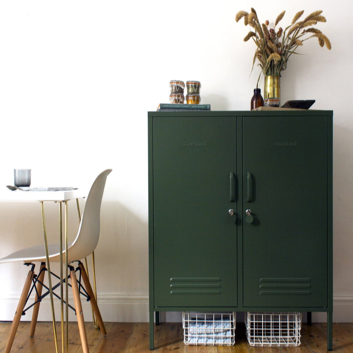 Mustard | Midi Locker - Olive | Shut the Front Door