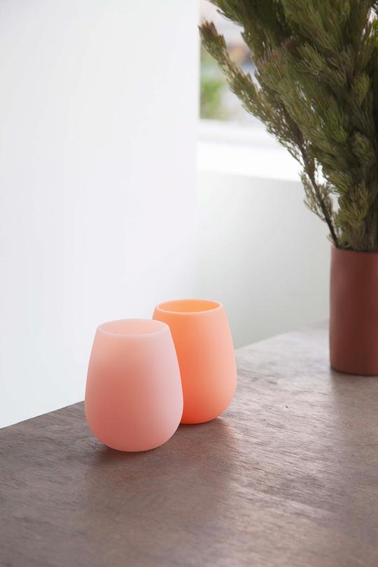 Fegg | Foldable Wine Glasses - Peach/Petal | Shut the Front Door