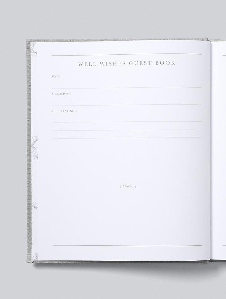 Write to Me Stationery | Well Wishes Guest Book - Grey | Shut the Front Door