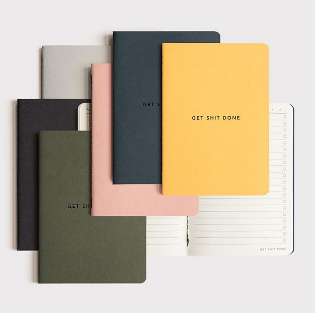 Mi Goals | Get Shit Done Notebook A6 - Element Blue | Shut the Front Door
