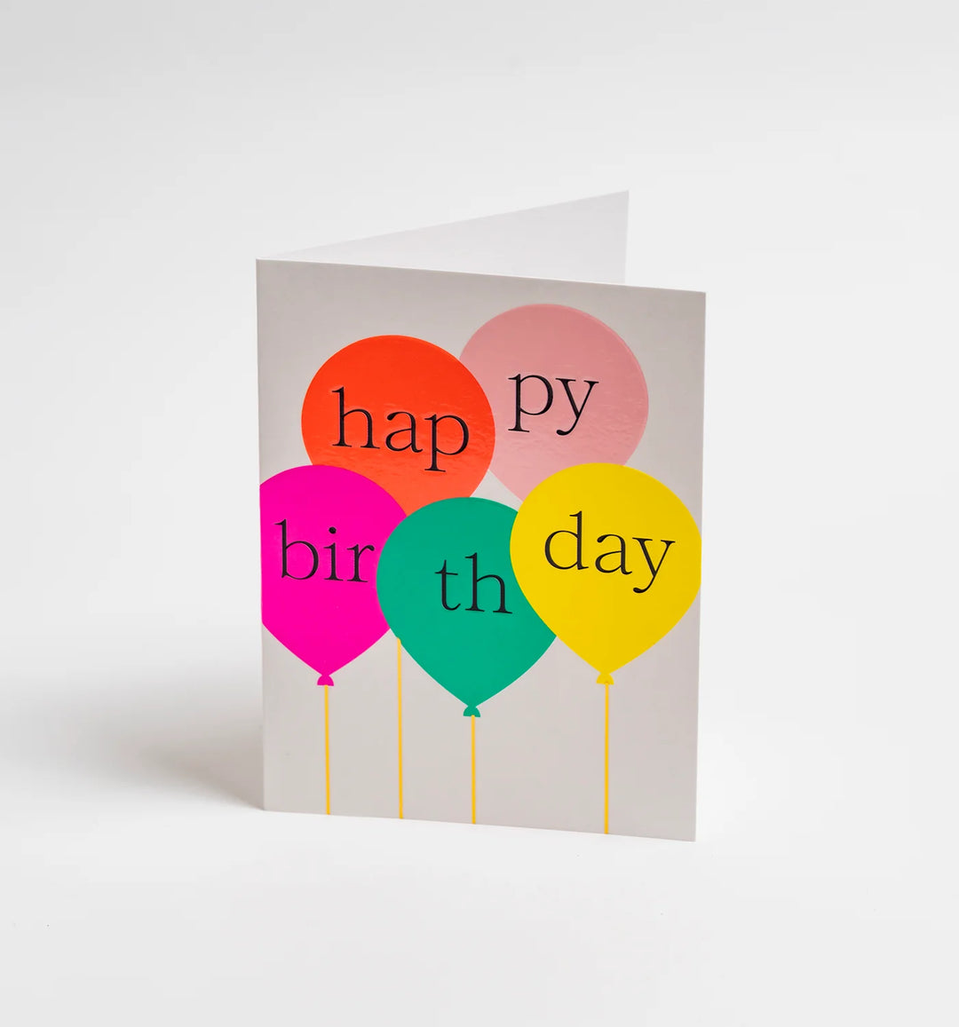 Lagom | Card Happy Birthday Neon Balloons | Shut the Front Door