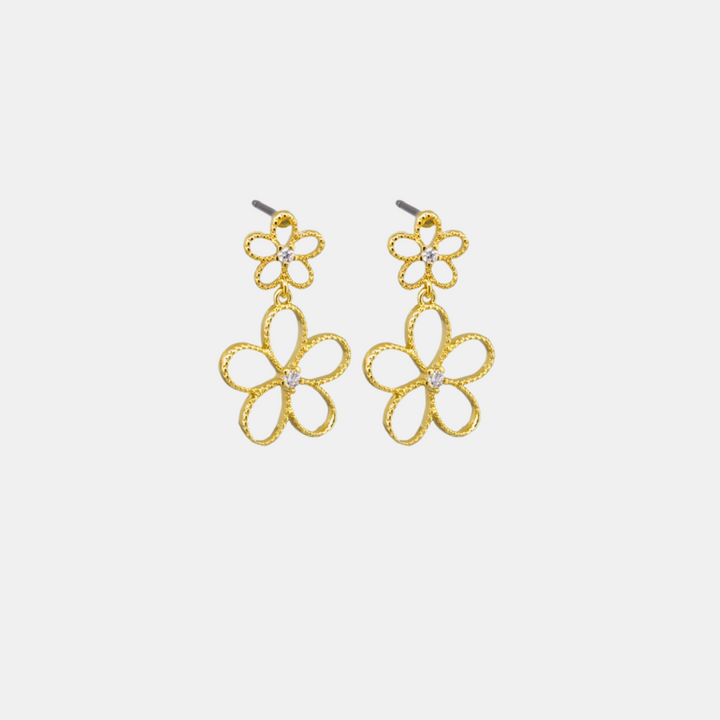 Tiger Tree | Earrings Floral Duo - Gold | Shut the Front Door