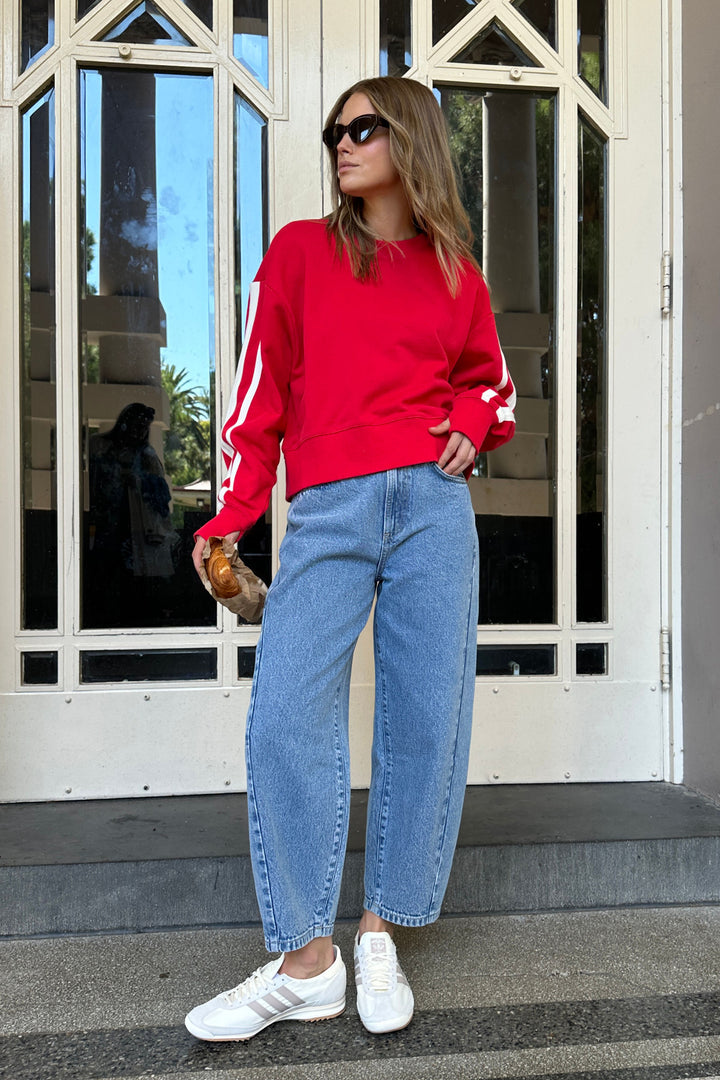 Tapered Barrel Jean - Mid Vintage Blue