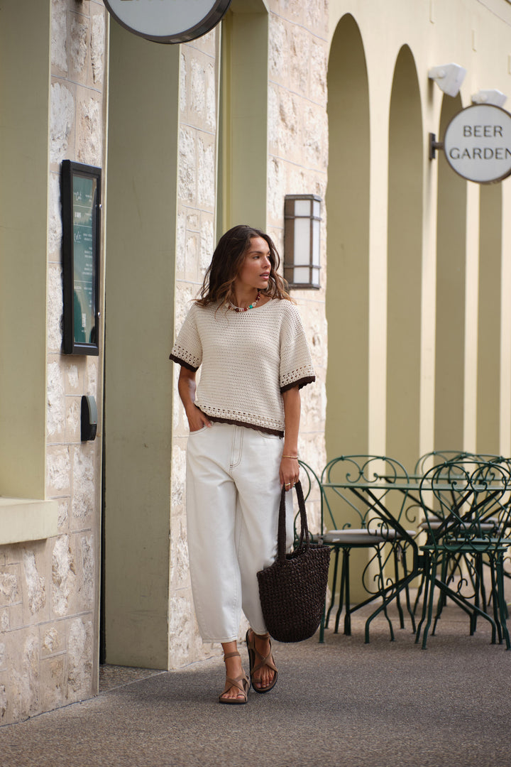 Blair Knit Tee - Ecru