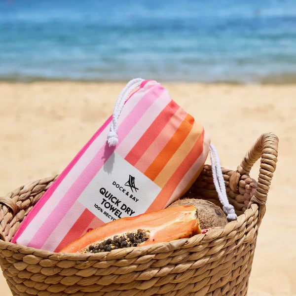 Dock & Bay | Beach Towel Summer Collection - LG Miami Sorbet | Shut the Front Door