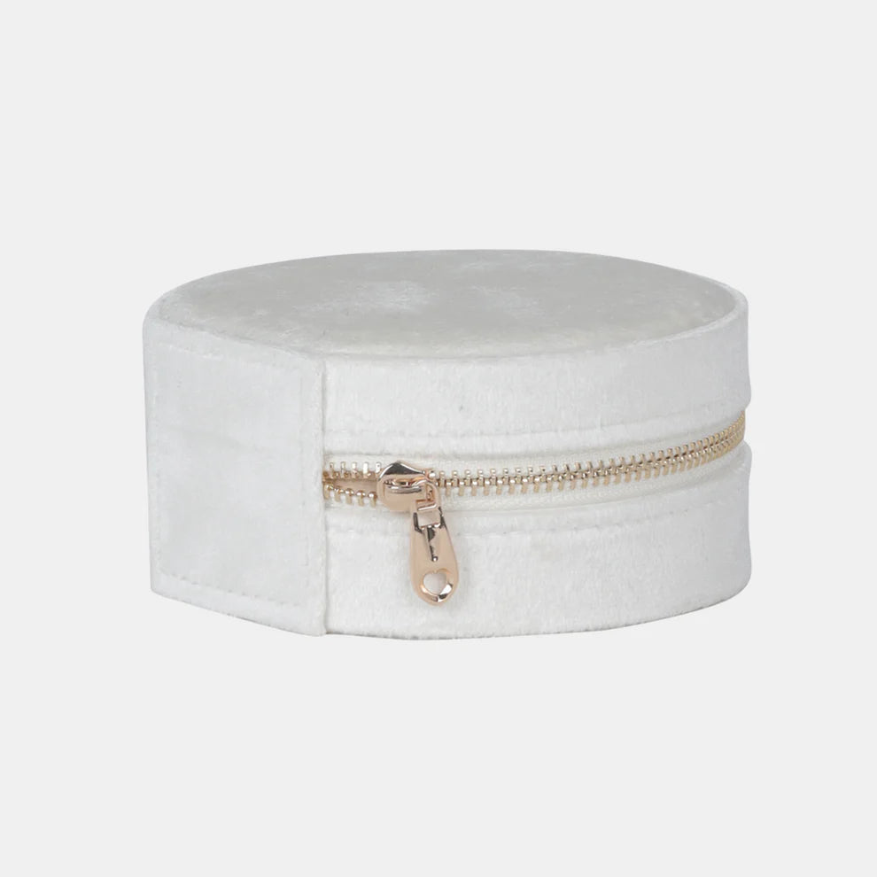 Antigone | Brydie Round Jewellery Box -  Icey White | Shut the Front Door