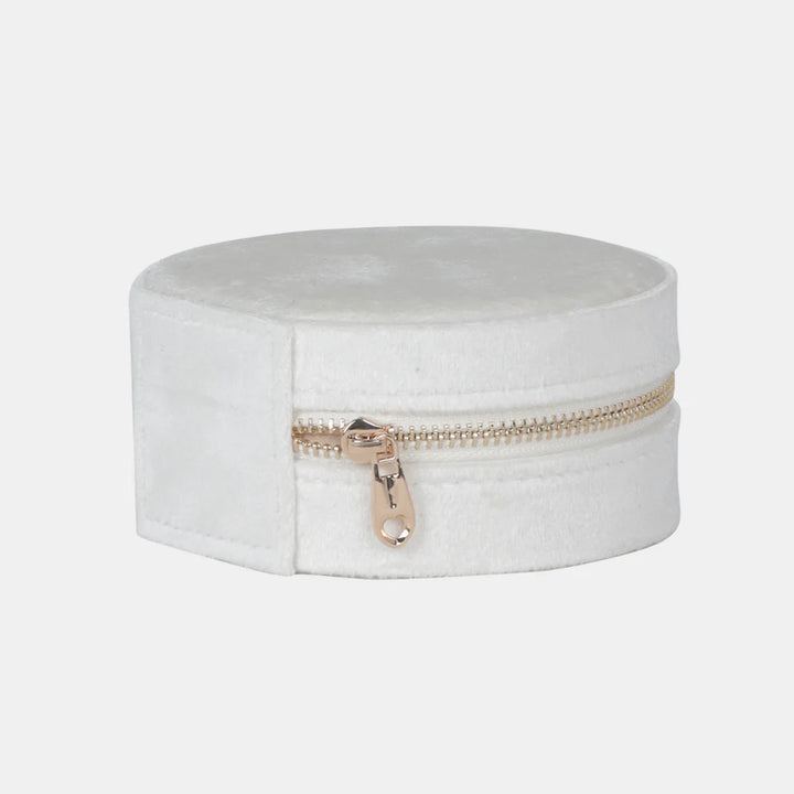 Antigone | Brydie Round Jewellery Box -  Icey White | Shut the Front Door