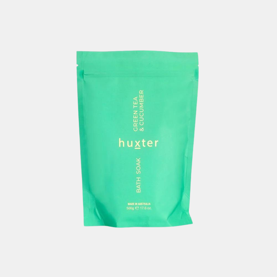Huxter | Bath Soak - Green Tea & Cucumber 500gm | Shut the Front Door