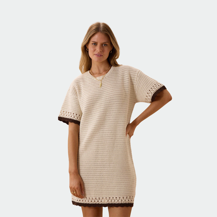 Bea Knit Mini Dress - Ecru
