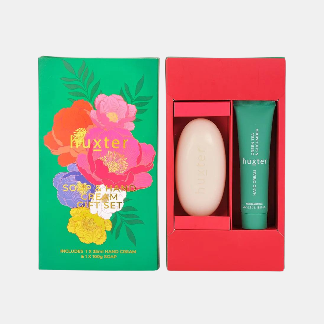 Huxter | Soap & Hand Cream Gift Box - Green Tea & Cucumber | Shut the Front Door