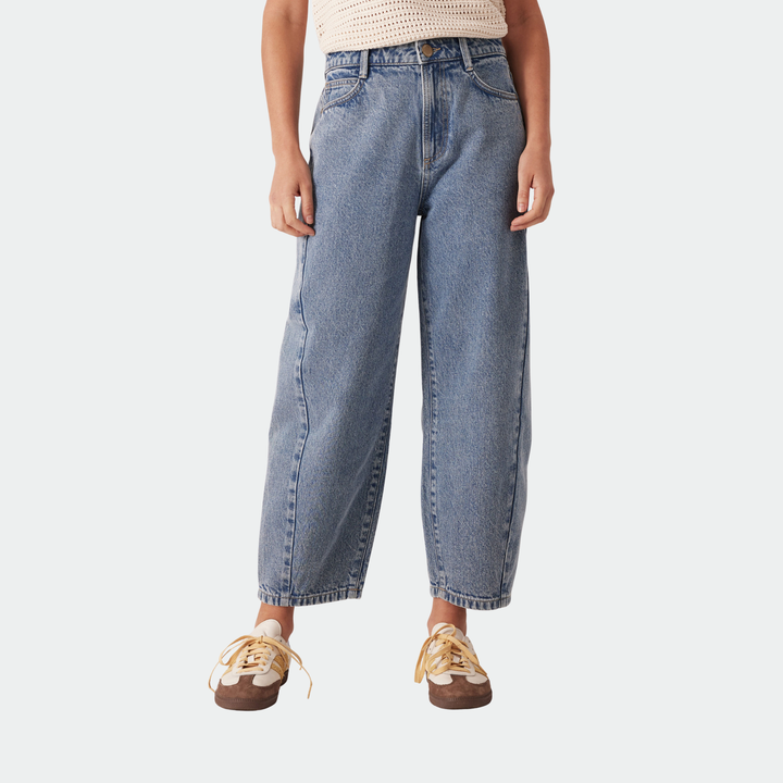 Tapered Barrel Jean - Mid Vintage Blue