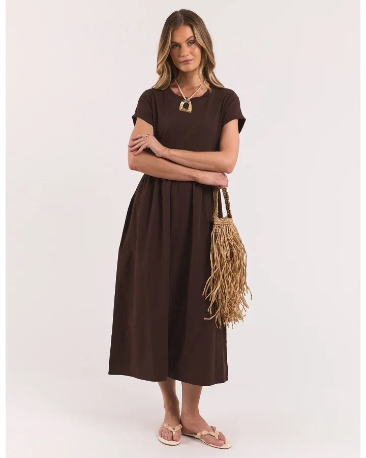 Foxwood | Astrid Dress - Coffee | Shut the Front Door