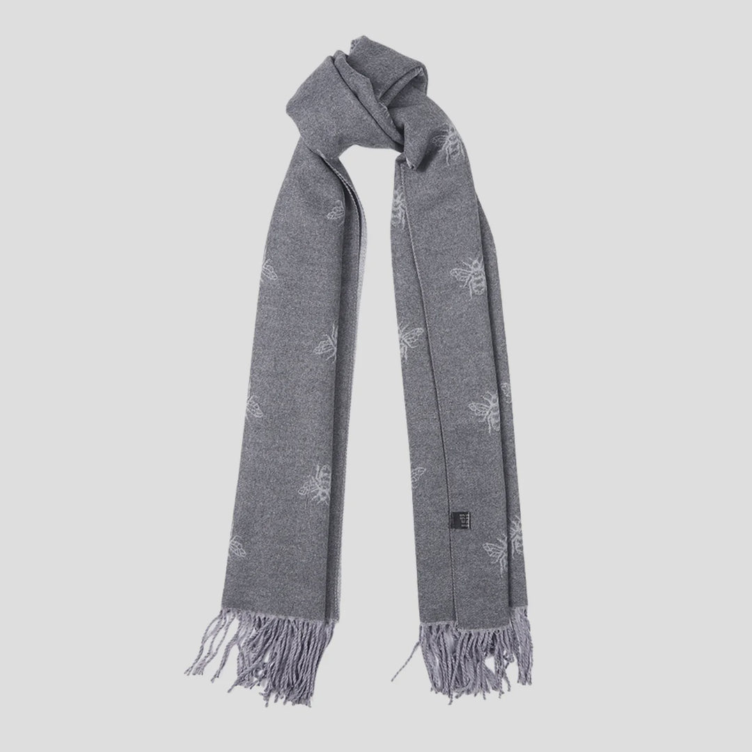 Antigone | Honey Bee Double Sided Scarf - Grey | Shut the Front Door